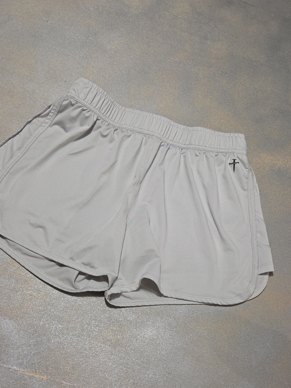 Women's Athletic Shorts in Light Gray with Elastic Waistband